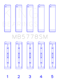 King Engine Bearings Audi/VW 1.8/2.0 TSI/TFSI (Size 0.25 Oversized) Main Bearing Set