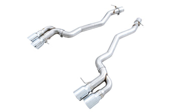 compare product AWE Tuning 18-19 BMW M5 (F90) 4.4T AWD Axle-Back Exhaust - Track Edition (Chrome Silver Tips)