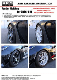 HKS 2022+ Toyota GR86 / Subaru BRZ Fender Molding Kit