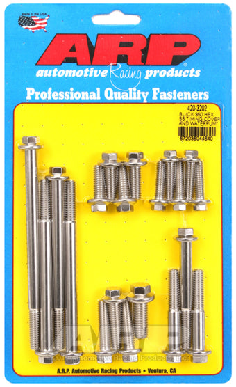 compare product ARP Buick 350 SS Hex Timing Cover and Water Pump Bolt Kit