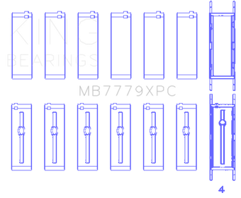 compare product King Engine Bearings BMW B58B30A (Size 0.26) Coated Performance Main Bearing Set