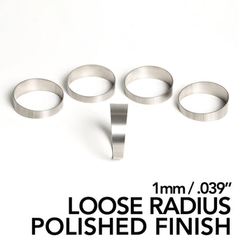 compare product Ticon Industries 3.5in 45 Degree 1.65D CLR 1mm/.039in Wall Polished Titanium Pie Cuts - 5pk