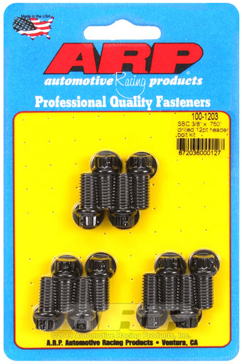 compare product ARP SB Chevy 3/8 x .750in drilled 12pt header bolt kit