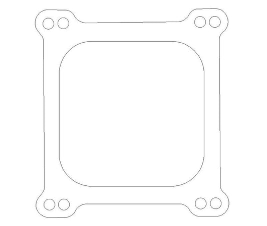 Cometic Holley 4 Barrel 4150 Style .047in Fiber Carburetor Gasket - 4.500in x4.500in - Open Plenum