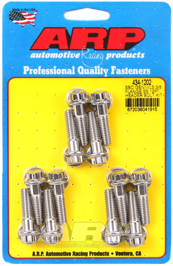 compare product ARP Chevy SBC/GenIII LS 3/8in Flange SS 12pt Header Bolt Kit