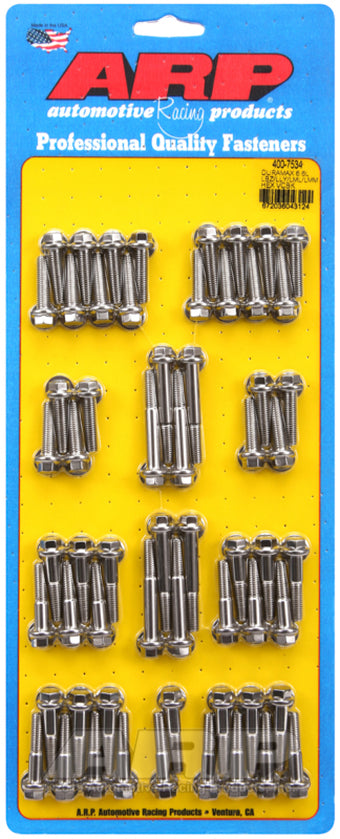 compare product ARP Duramax 6.6L LBZ/LLY/LML/LMM Hex Valve Cover Bolt Kit - Polished Stainless Steel