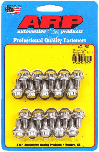 compare product ARP SB Mopar and Pontiac SS 12pt Oil Pan Bolt Kit
