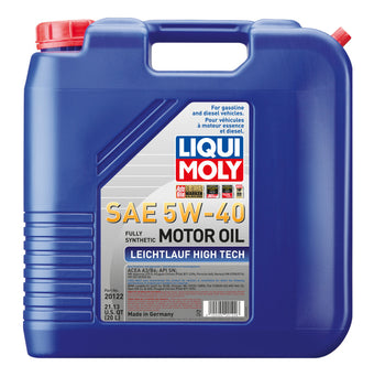 compare product LIQUI MOLY 20L Leichtlauf (Low Friction) High Tech Motor Oil SAE 5W40
