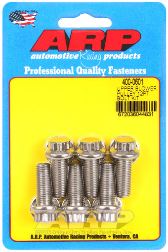compare product ARP Upper blower pulley SS 12pt bolt kit