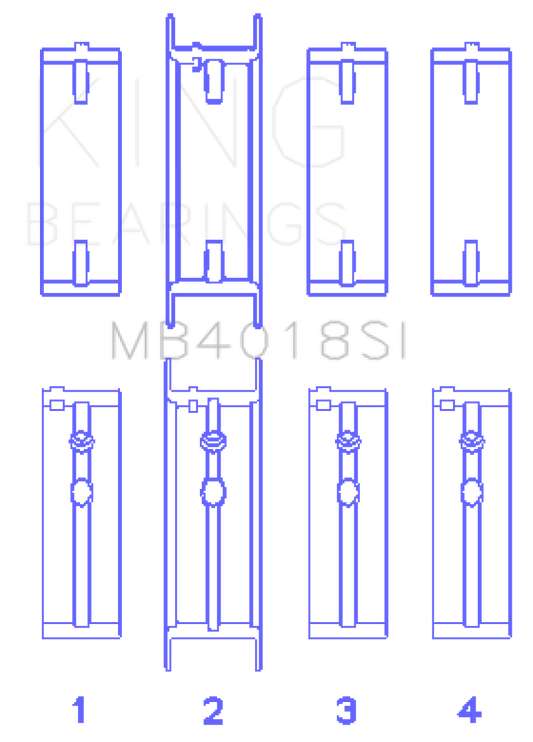 King Engine Bearings Holden 231 (3800) V6 (Size STD) Main Bearing Set