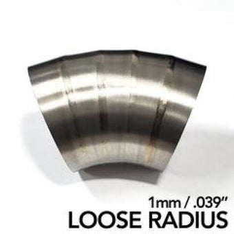 compare product Ticon Industries 3in Welded Pie Cuts 1.6D Loose Radius 45 Deg Bend 1mm/.039in- 5pk