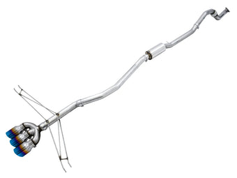 compare product AWE 17-20 Honda Civic Si Track Edition Triple Vapor Blue Exhaust w/ Front Pipe