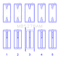 King Engine Bearings Ford 140Ci /2.3Liter/L4 (Size +0.25mm) Main Bearing Set
