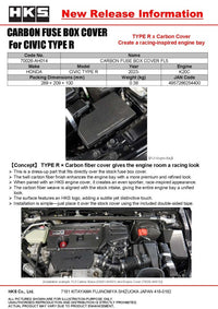 HKS DRY CARBON FUSE BOX COVER FL5