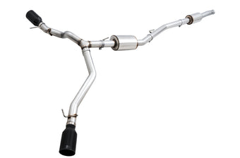 compare product AWE Tuning 20-21 Jeep Gladiator JT 3.6L Tread Edition Cat-Back Dual Exhaust - Diamond Black Tip