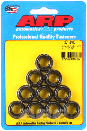 compare product ARP 12mm x 1.25 16mm Socket 12pt Nut Kit (10 pack)
