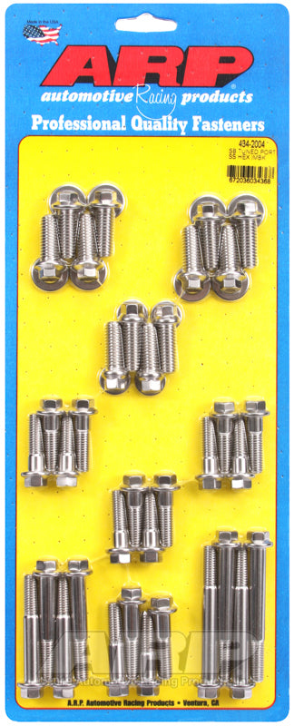 compare product ARP SB Tuned Port complete SS hex intake manifold bolt kit