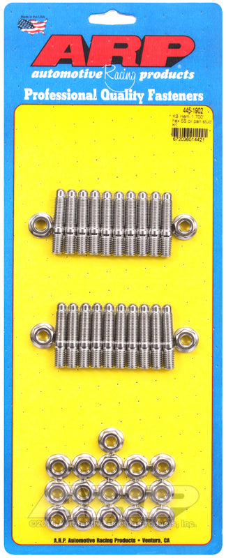 compare product ARP KB Hemi 1.700in SS hex oil pan stud kit
