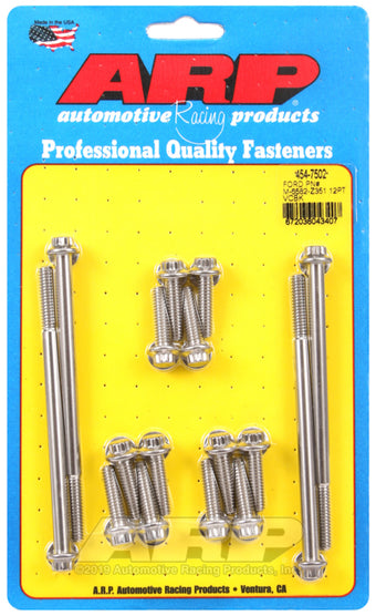 compare product ARP SB Ford PN M-6582-Z351 12pt Valve Cover Bolt Kit