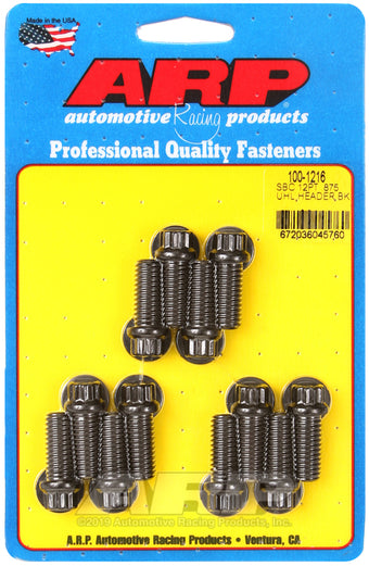 compare product ARP SB Chevy 12pt .875 UHL header bolt kit