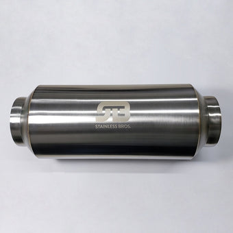 compare product Stainless Bros 3.0in x 12.0in OAL Lightweight Muffler - Polished