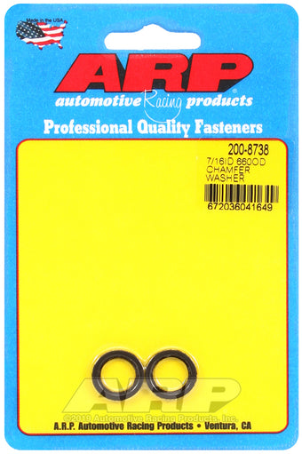 compare product ARP 8740 Chrome Moly 7/16in x .660 x .120 Black Chamfer Washer - 2 Pack