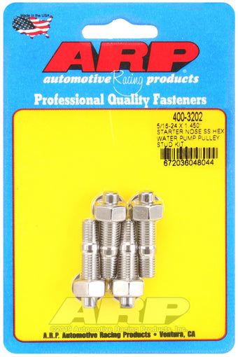 compare product ARP 5/16-24 X 1.450 Starter Nose SS Hex Water Pump Pulley Stud Kit