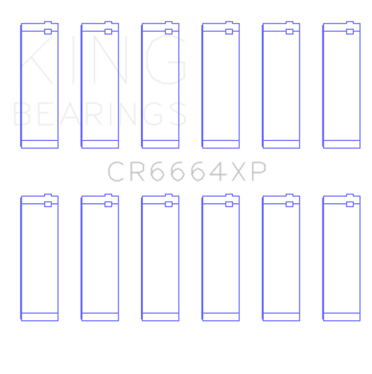 King Engine Bearings Buick V6 (Size 0.010 Oversized) XP - Series Performance Rod Bearing Set
