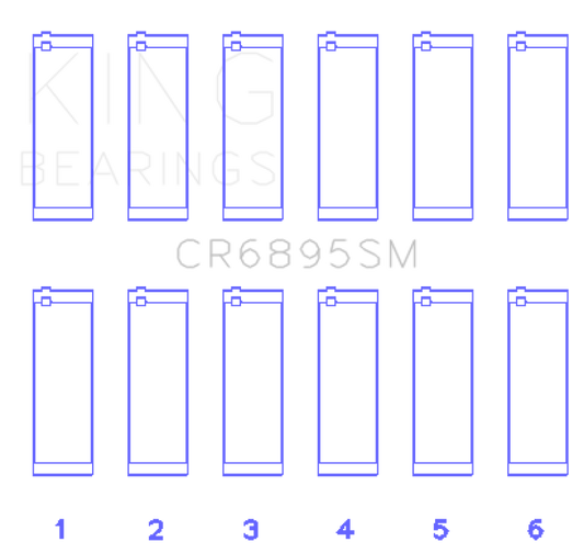 King Engine Bearings Ford Ecoboost 3.5L V6 (Size +0.75mm) Connecting Rod Bearing Set