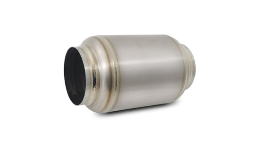 Vibrant Titanium Muffler w/Natural Tip 4in. Inlet / 4in. Outlet / 5.875in Dia