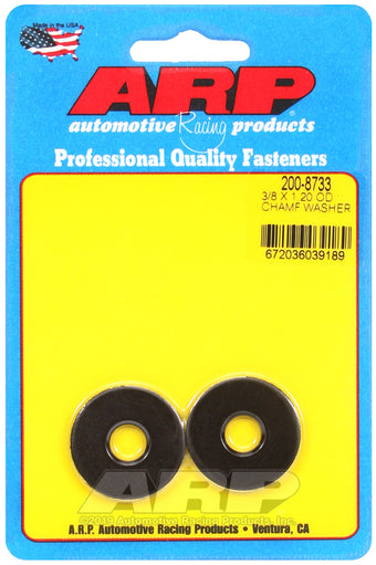 compare product ARP 3/8 ID 1.20 OD chamfer black washers