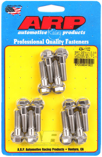 compare product ARP Header Stud Kit SS 6pt SBC/GenIII 3/8 Flange