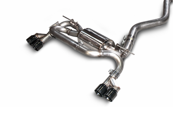 compare product AWE Tuning BMW F3X N20/N26 328i/428i Touring Edition Exhaust Quad Outlet - 80mm Diamond Black Tips
