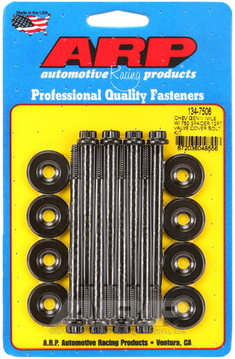 compare product ARP Small Block Chevy GENIII/IV LS Series .750 Spacer 12pt Valve Cover Bolt Kit - Black