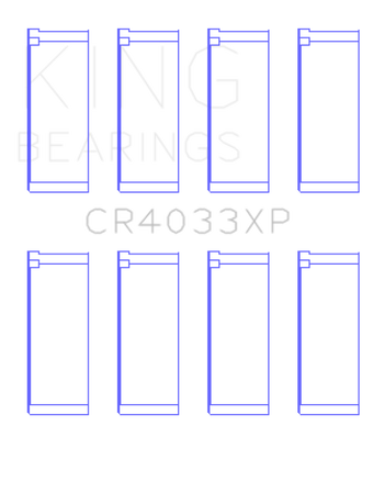 compare product King Engine Bearings Honda F20C/F22C / 97-01 H22A4 (Size .025) Rod Bearing Set