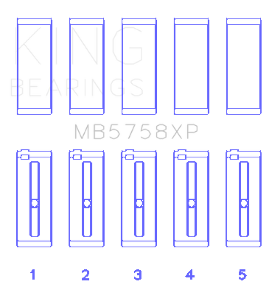 King Engine Bearings Peugeot EP6 1.6L/BMW N14B16C Main Bearing Set - Size STD