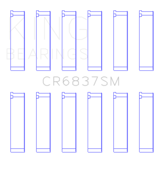King Engine Bearings Acura J30A/J32A/J35A/J35Z (Size +0.25) Performance Coated Rod Bearing Set
